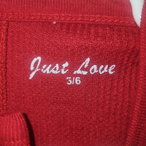 Just Love Vibrant Red Kids Footie Pajama - Picture 5 of 6